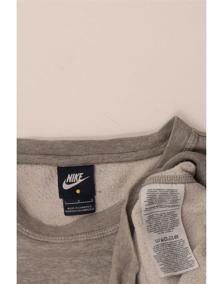 Мужской свитер Nike, большой серый хлопковый джемпер в крапинку