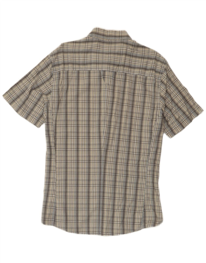 Мужская рубашка Wrangler с коротким рукавом XL, серая клетка, хлопок