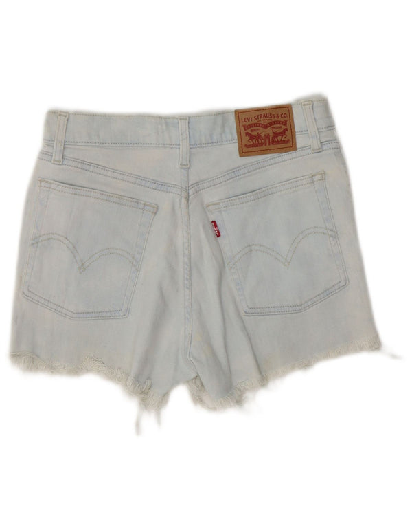 Женские джинсовые шорты Levi's с высокой талией W27, маленькие синие, хлопок