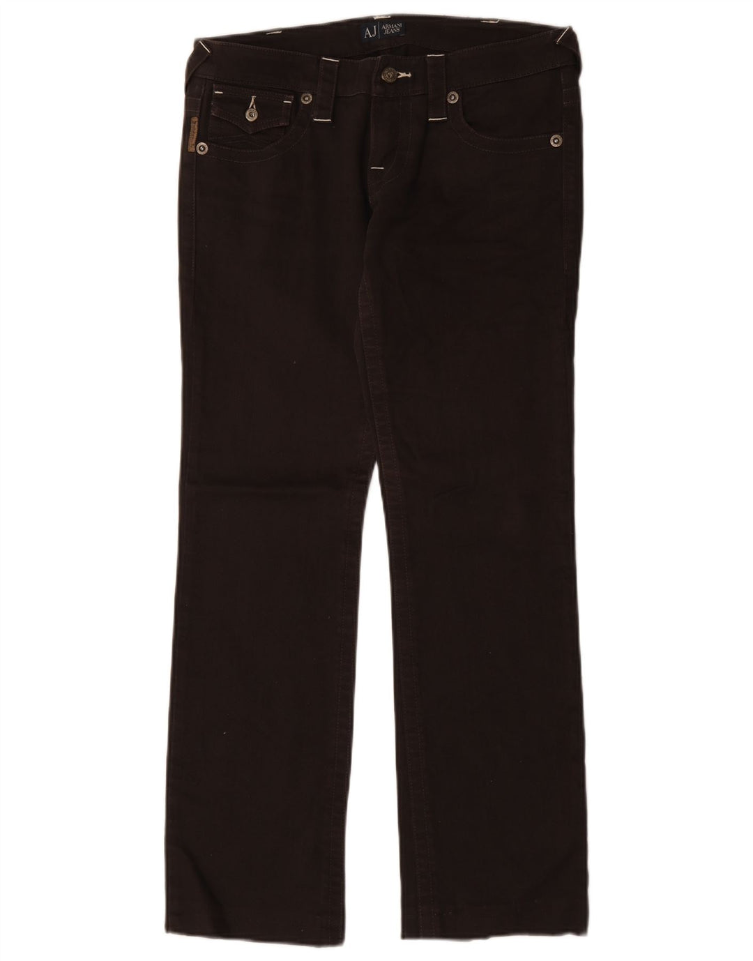 Женские прямые джинсы Armani W28 L30 коричневые, хлопок