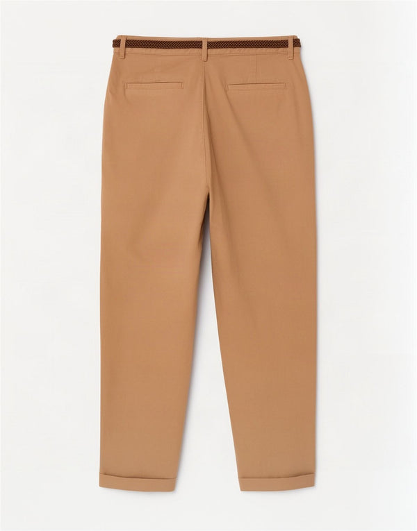 Женские зауженные укороченные брюки Zara EU 42, большие W32 L26, бежевый хлопок