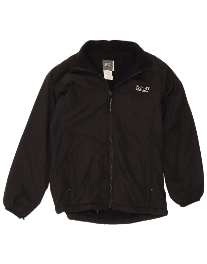 Женская ветровка с подкладкой Jack Wolfskin UK 12, средний черный полиэстер