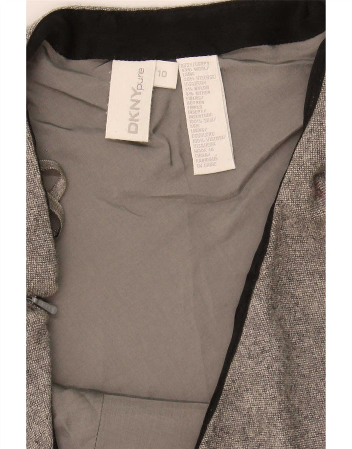 Женская юбка-трапеция Dkny, США 10, большая W32, серая шерсть
