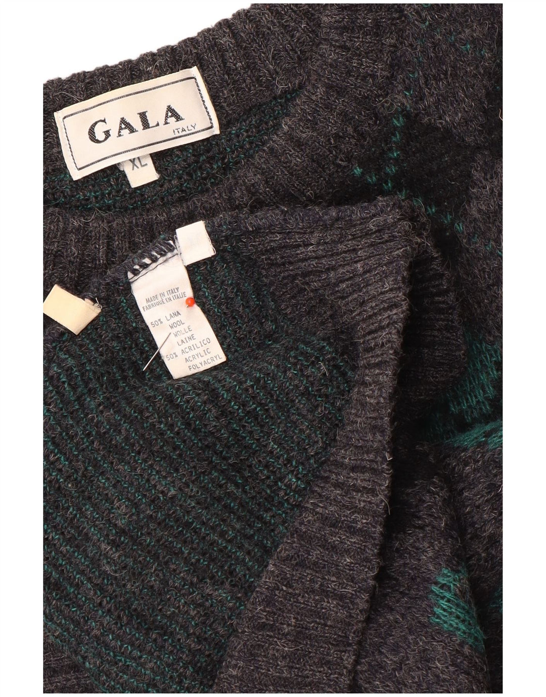 Мужской джемпер с вырезом «лодочкой» Gala XL, серый цвет Argyle/Diamond Wool