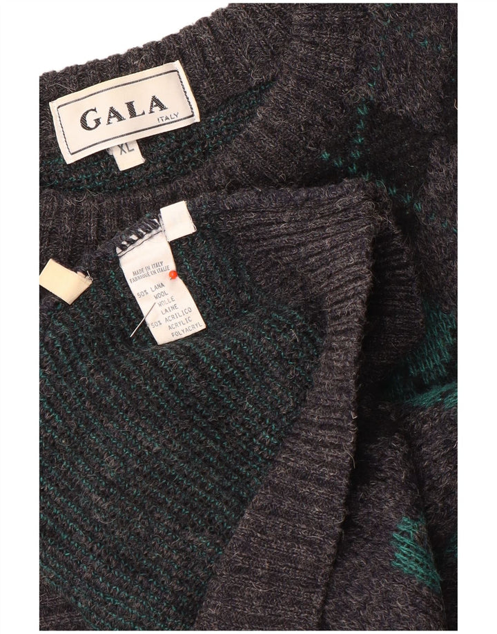 Мужской джемпер с вырезом «лодочкой» Gala XL, серый цвет Argyle/Diamond Wool