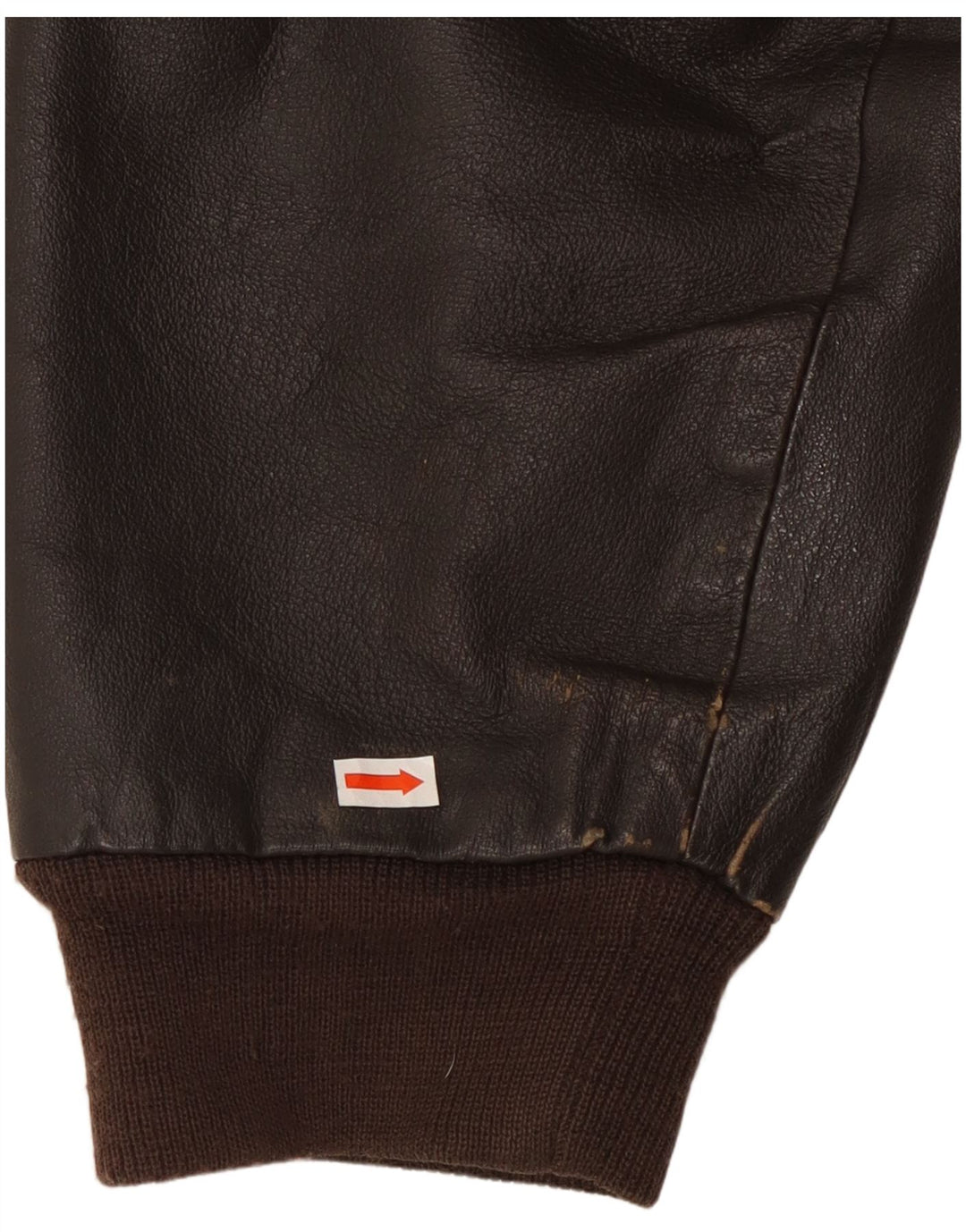 Мужская кожаная куртка свободного кроя VINTAGE UK 36 маленькая коричневая кожа