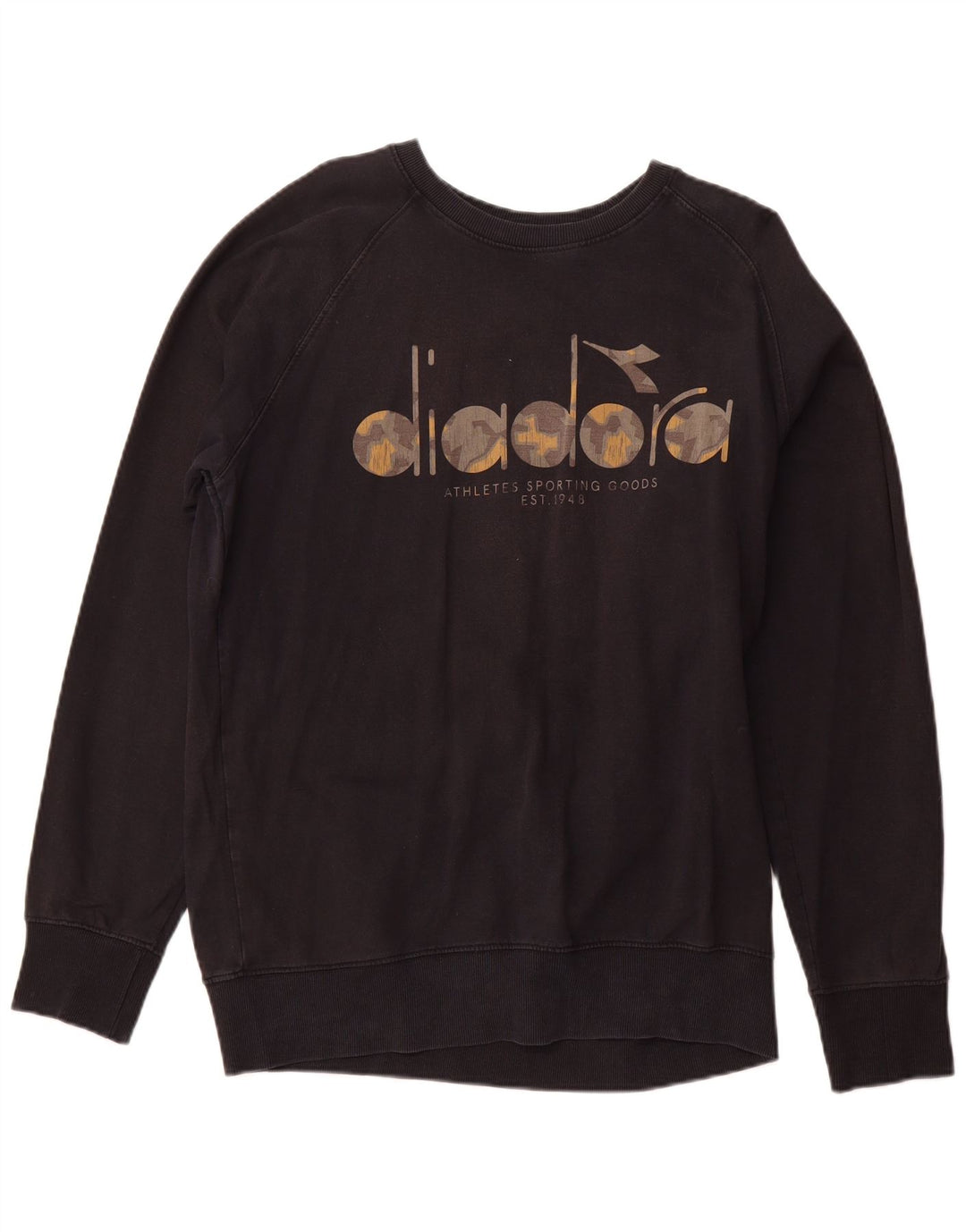 Мужской свитшот с рисунком DIADORA, XL, черный, хлопок