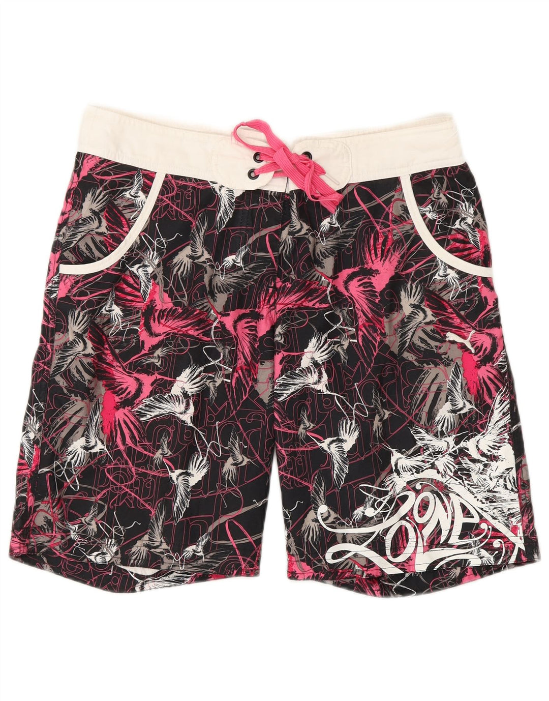 Женские шорты для плавания PUMA с абстрактным узором, Великобритания, 8, маленькие, разноцветные