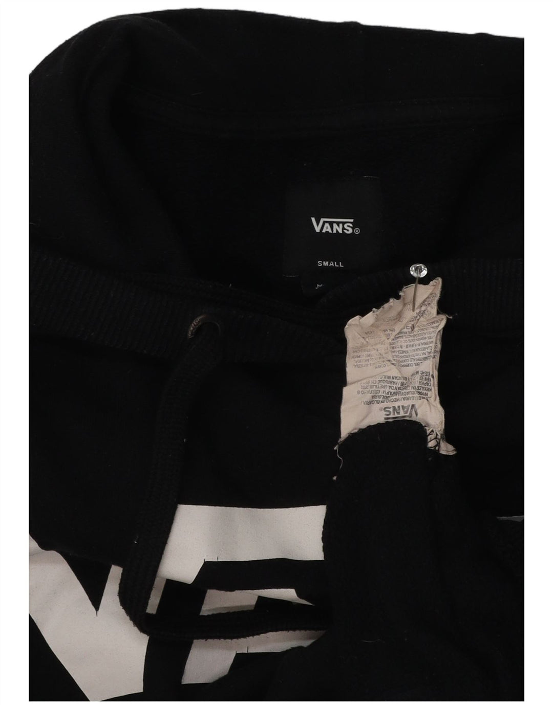Мужской джемпер с капюшоном Vans, маленький черный, хлопковый