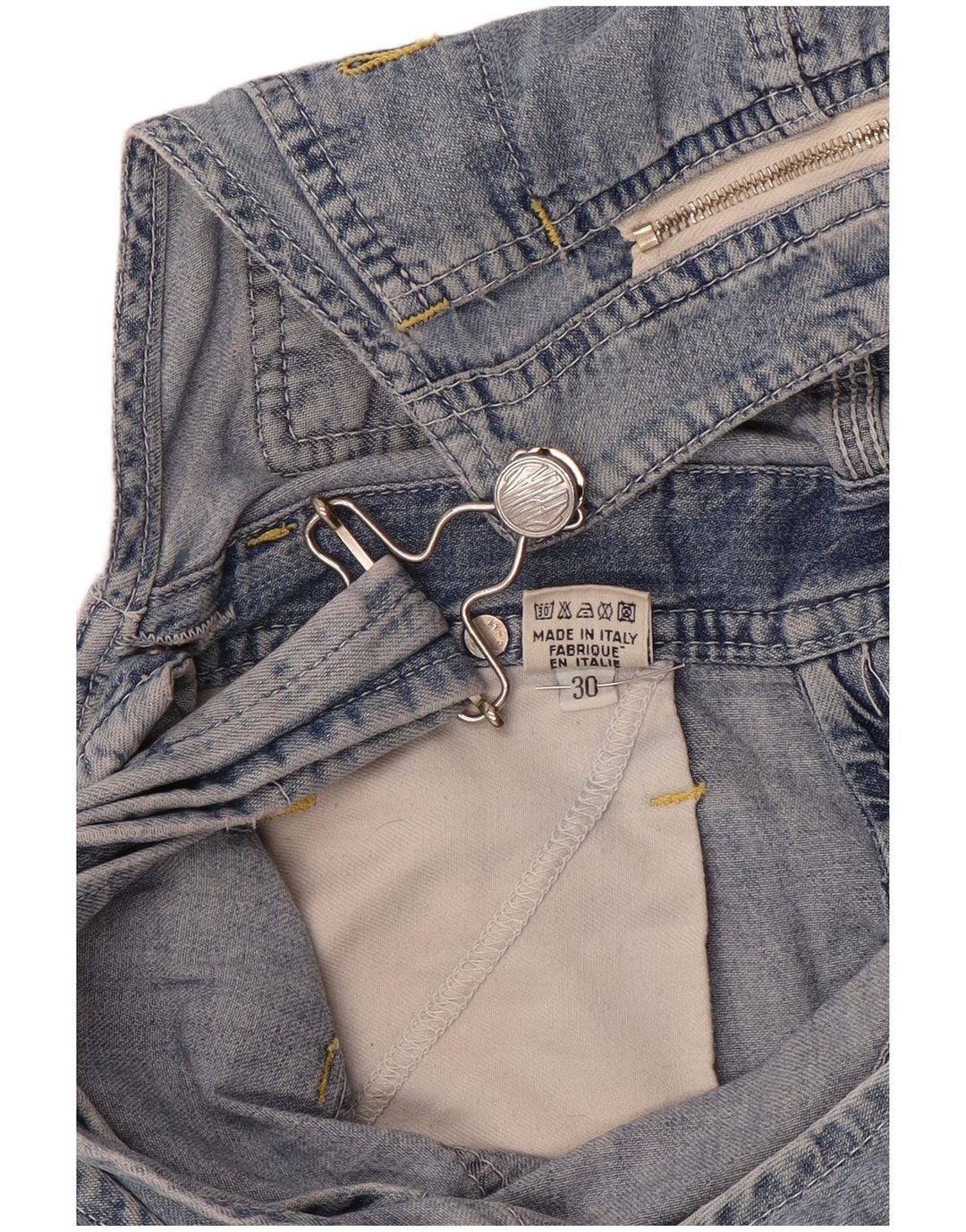 Женский комбинезон Replay, джинсовые шорты W30, средний синий, хлопок