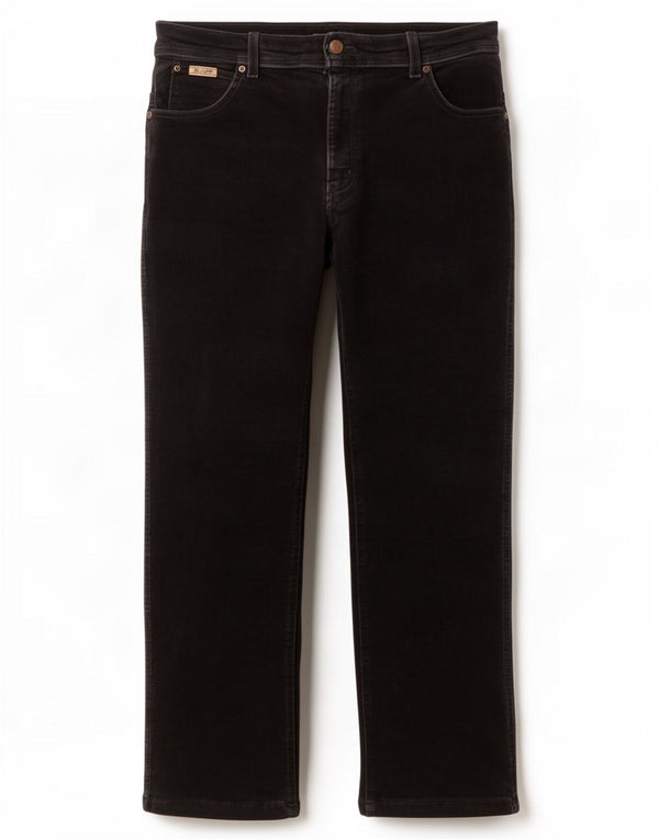 Мужские эластичные прямые вельветовые брюки Wrangler Texas W34 L26, черный хлопок