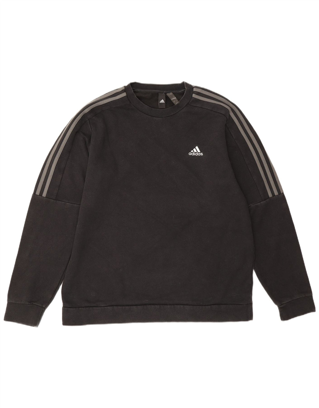 Мужской свитер Adidas, большой черный хлопковый джемпер
