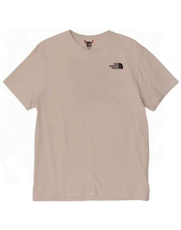 Мужская футболка с рисунком The North Face, хлопковый топ среднего размера, белый