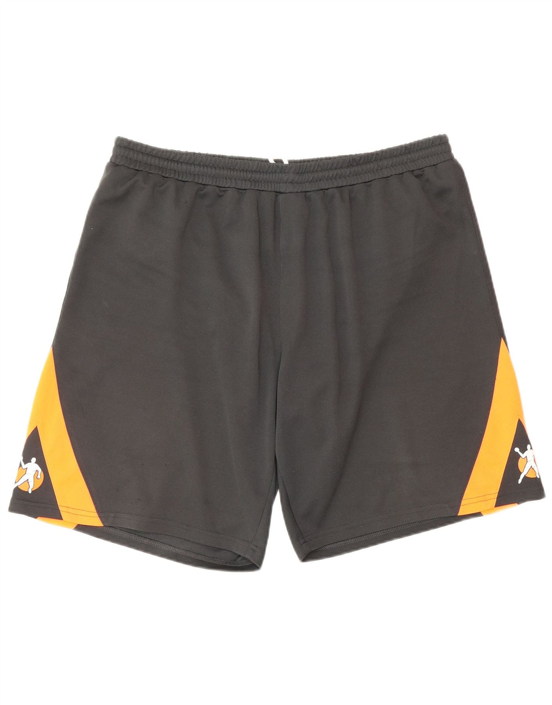 Мужские спортивные шорты VINTAGE с графическим рисунком 2XL, серые с цветными блоками