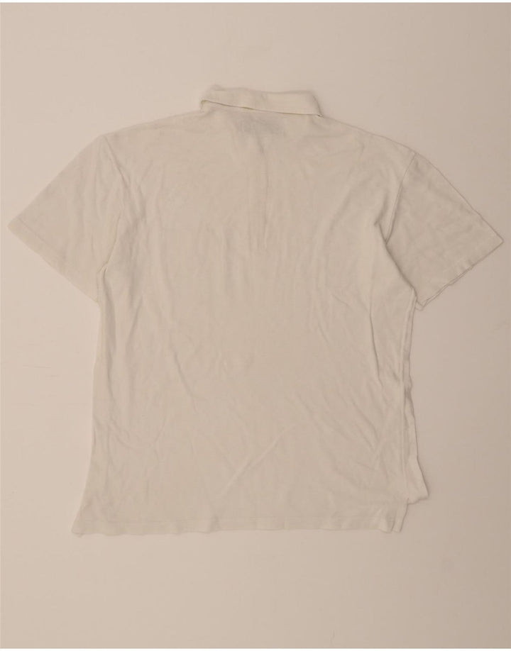 ARMATA DI MARE Mens Polo Shirt IT 50 Medium White Cotton Vintage Armata Di Mare and Second-Hand Armata Di Mare from Messina Hembry 