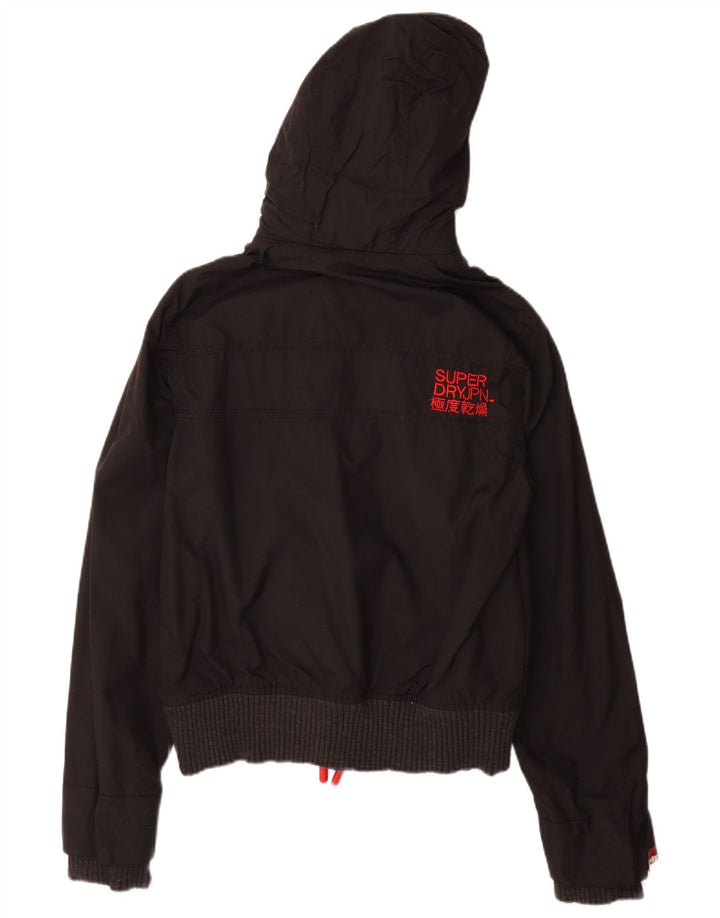 SUPERDRY Женская ветровка с капюшоном The Windbomber UK 10, маленькая черная