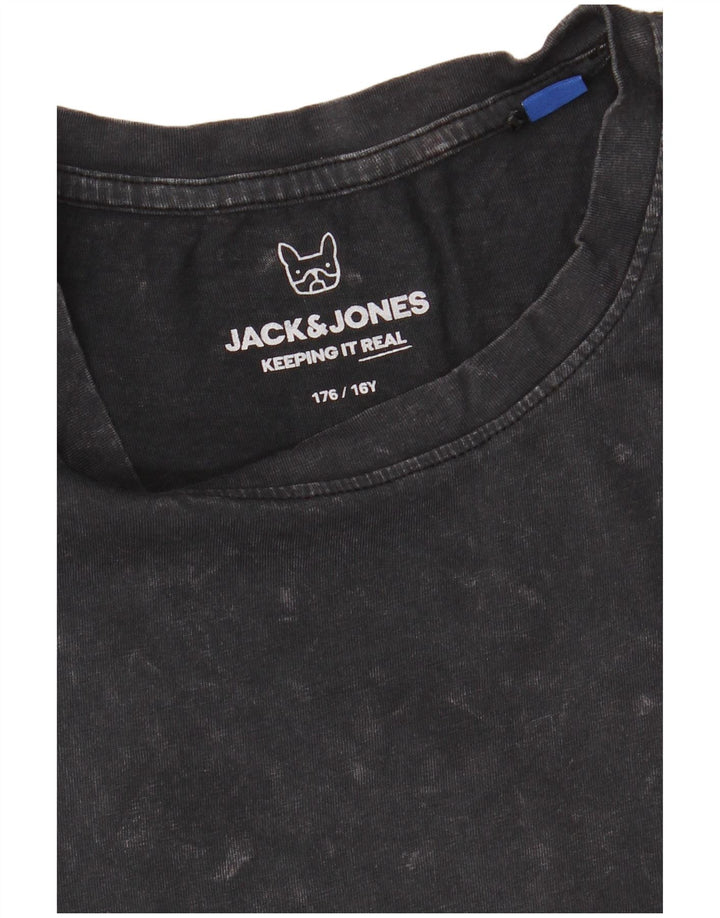 JACK & JONES Boys Graphic T-Shirt Top 15-16 Years Grey