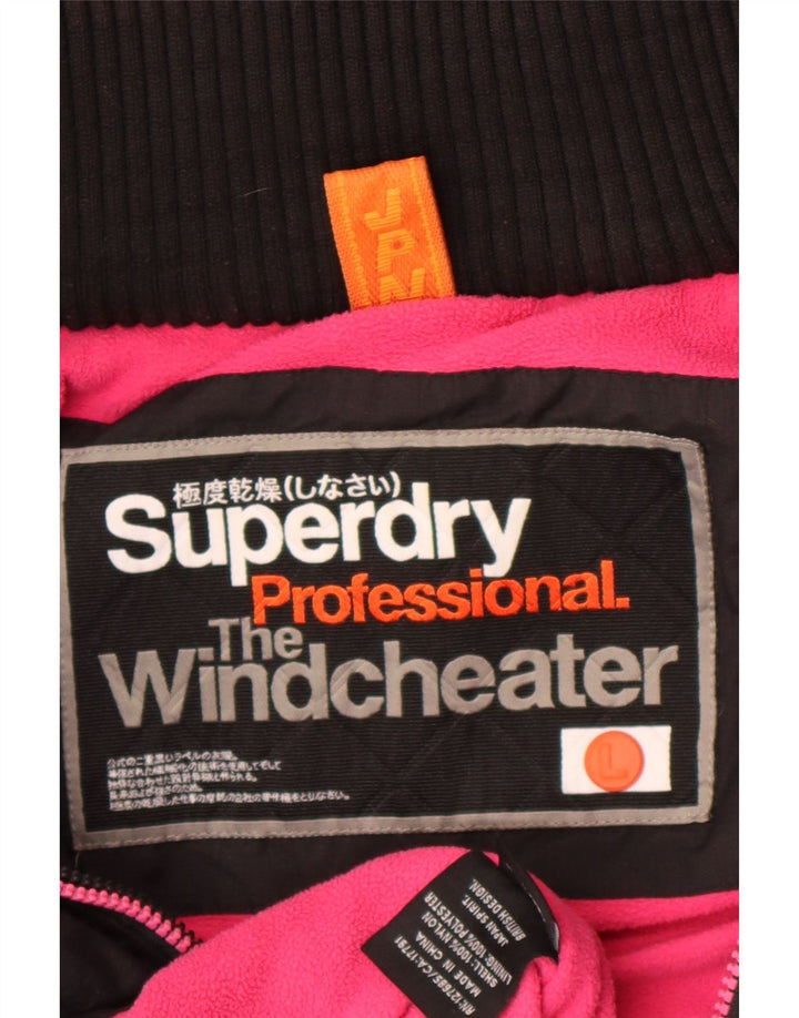 Женская ветровка с рисунком Superdry UK 16, большая черная