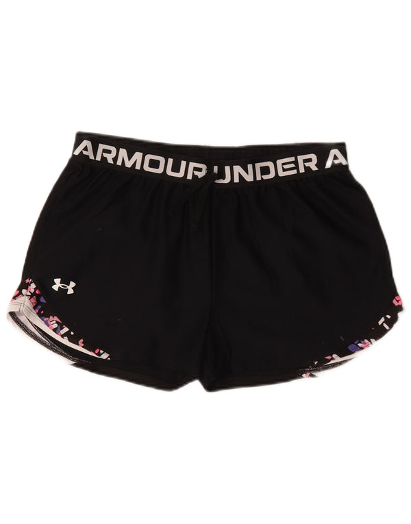 Спортивные шорты с графическим рисунком Under Armour для девочек 13–14 лет, размер XL, черные