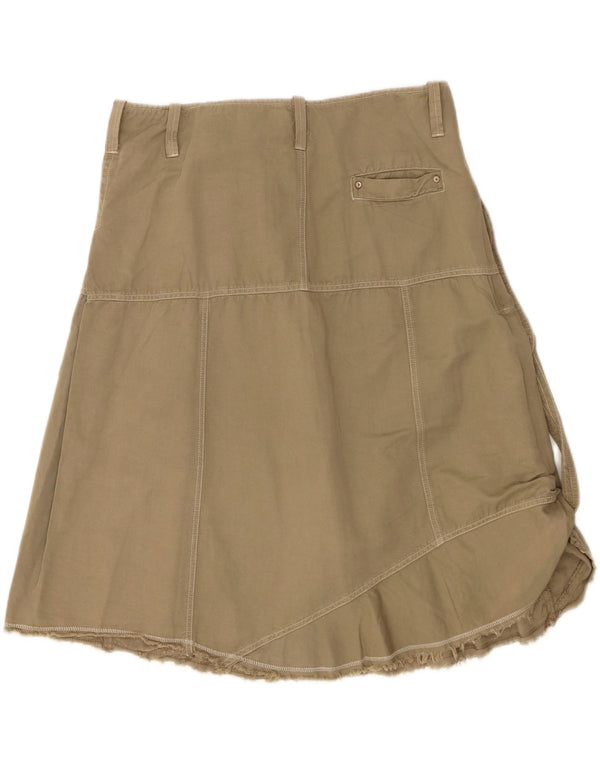 Gaudi Womens Cargo Skirt EU 44 XL W36 Khaki Cotton