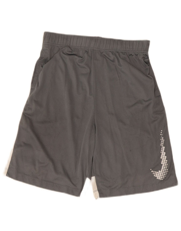 Спортивные шорты Nike Dri Fit с графическим рисунком для мальчиков, 13–14 лет, XL, серые цветные блоки
