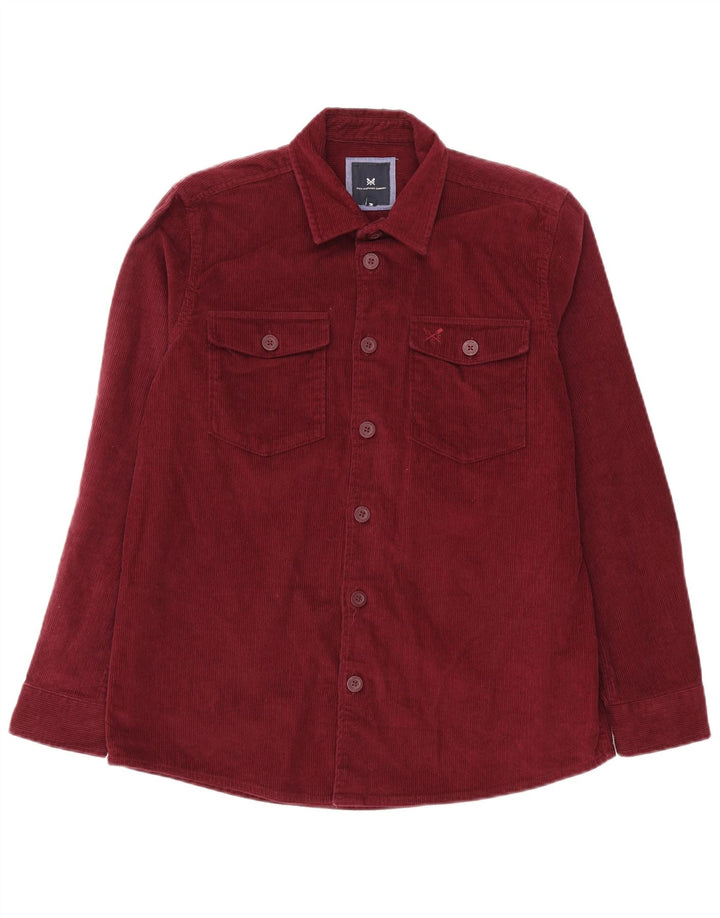ОДЕЖДА ДЛЯ ЭКИПАЖА Мужская вельветовая рубашка среднего бордового цвета, хлопок