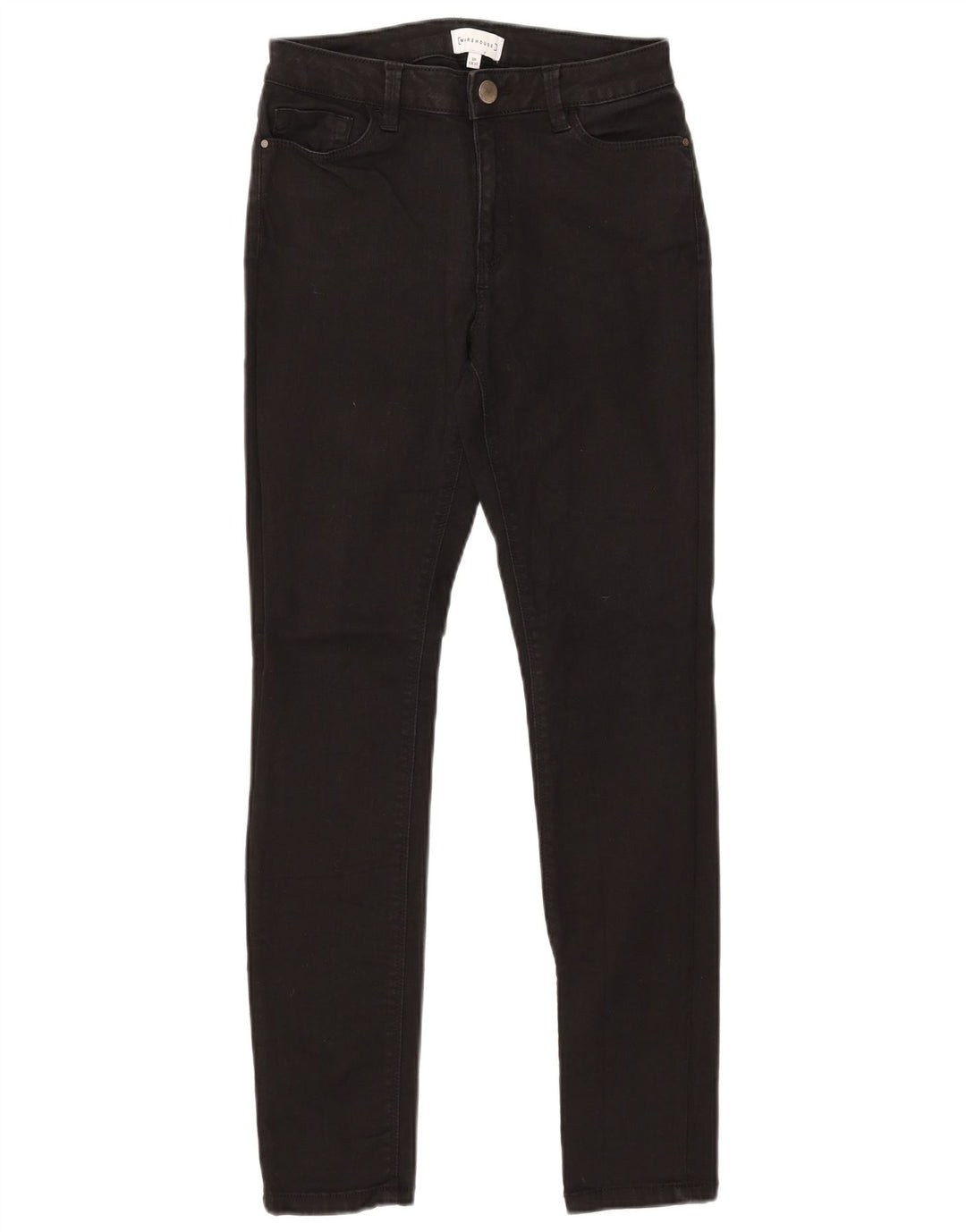 Женские джинсы скинни WAREHOUSE UK 10, маленькие W28 L30, черный хлопок
