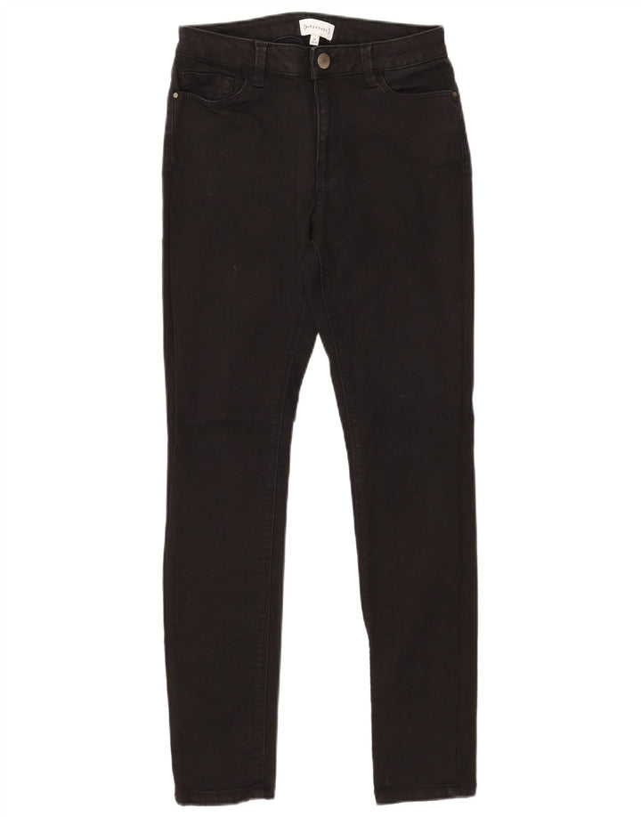 Женские джинсы скинни WAREHOUSE UK 10, маленькие W28 L30, черный хлопок