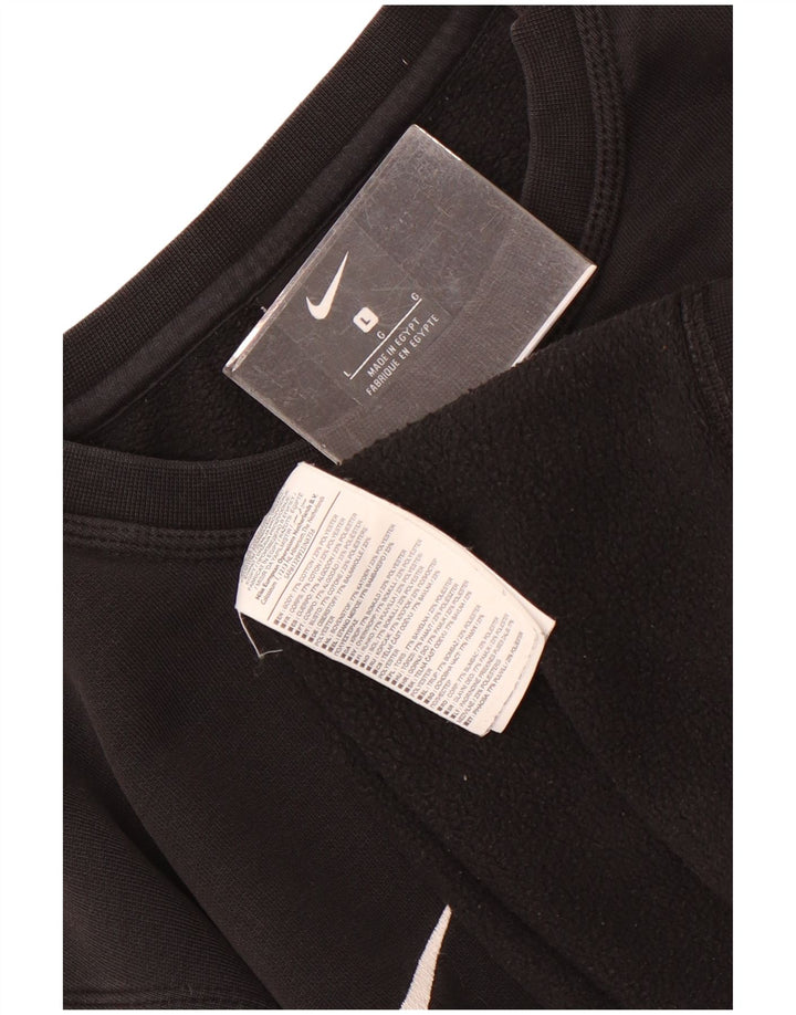 Мужской свитшот Nike, большой черный хлопковый джемпер