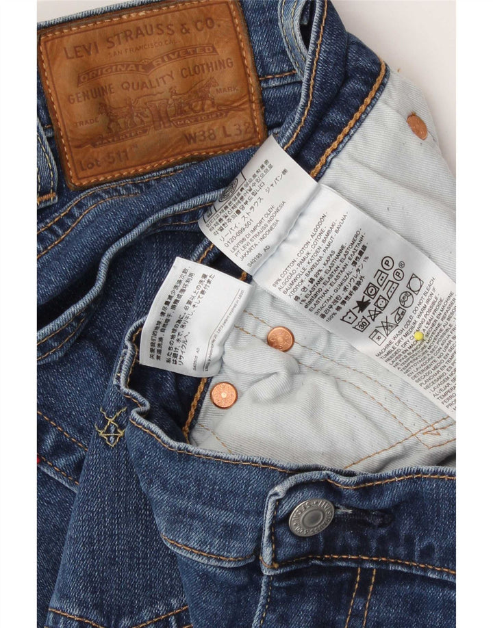 Мужские джинсы Levi's 511 Slim W38 L32 Синие, хлопок