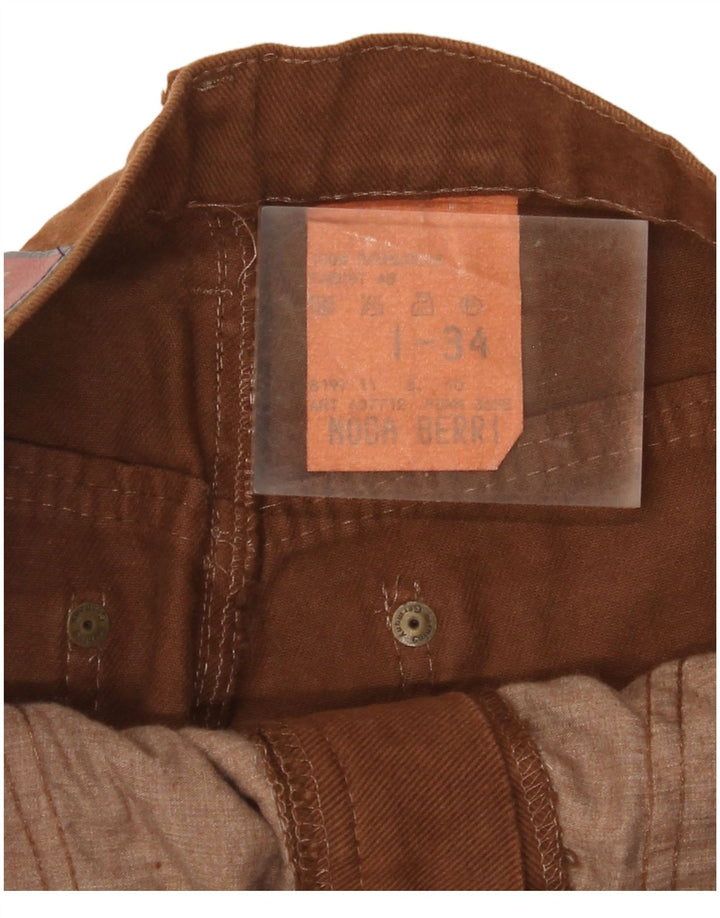 Мужские джинсы с высокой талией BERRI W34 L34, коричневые, хлопок