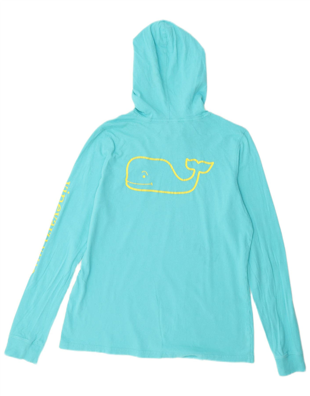 VINEYARD VINES Женский топ с капюшоном и графическим рисунком, с длинными рукавами, Великобритания, 10, маленький синий