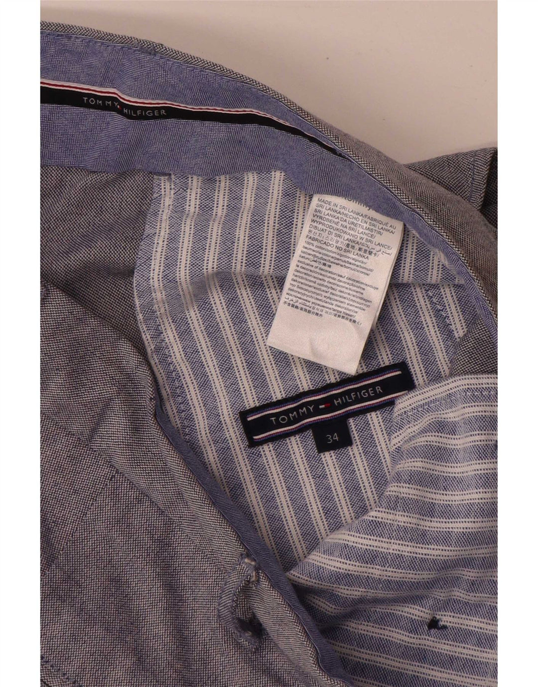 Мужские шорты чинос Tommy Hilfiger Regular W34, большие синие, хлопковые