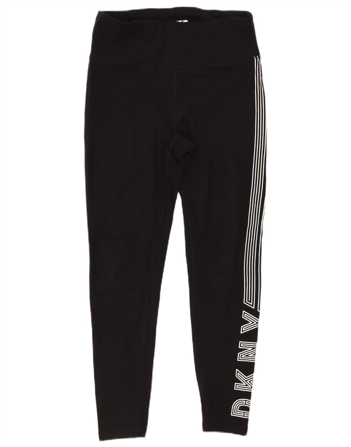 Женские леггинсы с рисунком Dkny, маленькие черные хлопковые
