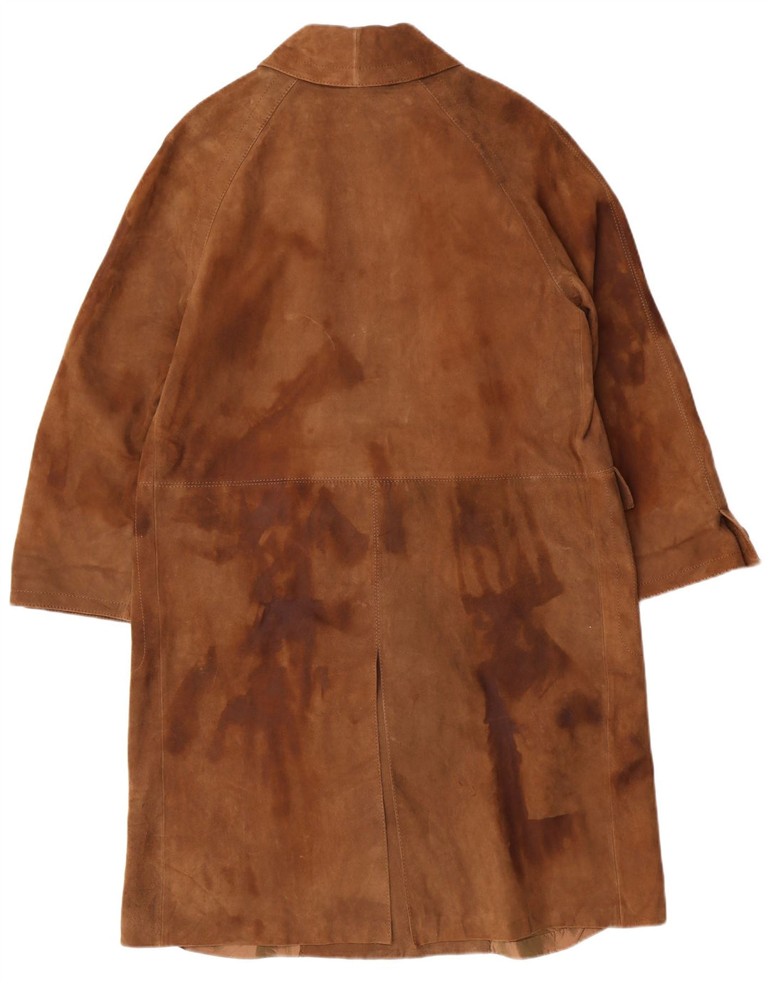 STRONG & FISHER LTD Женское винтажное замшевое пальто UK 18 XL, коричневое классическое