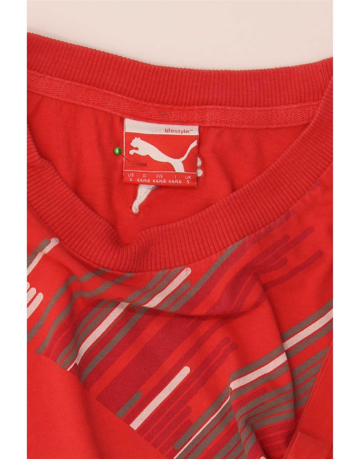 Мужская футболка с рисунком Puma, маленькая красная полоска