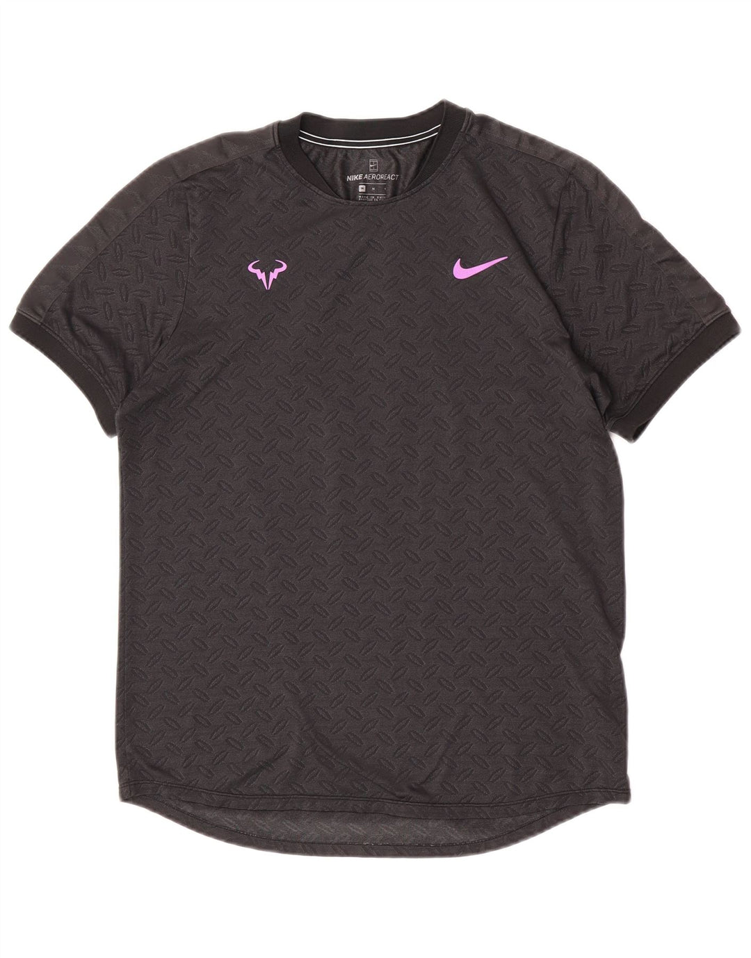 Мужская футболка Nike среднего размера, серая с геометрическим рисунком