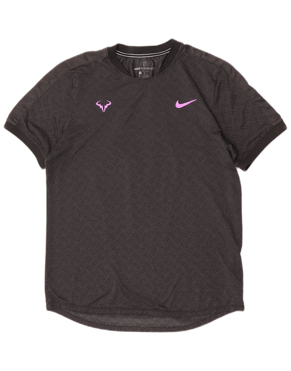 Мужская футболка Nike среднего размера, серая с геометрическим рисунком