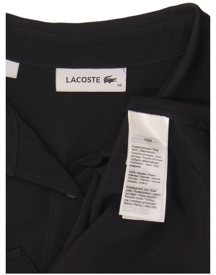 Женская рубашка Lacoste, размер 36, маленькая, черная, вискоза