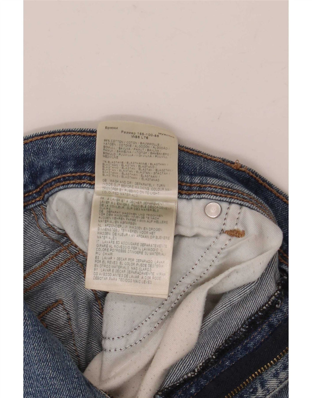 Мужские прямые джинсы Wrangler W34 L30 синие, хлопок