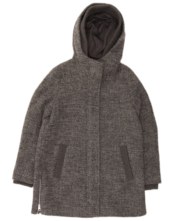 Женское пальто с капюшоном Esprit UK 16, большой серый полиэстер с крапинками