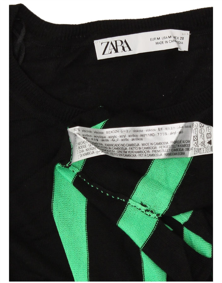 Женский джемпер с вырезом «лодочка» Zara UK 14, средний черный