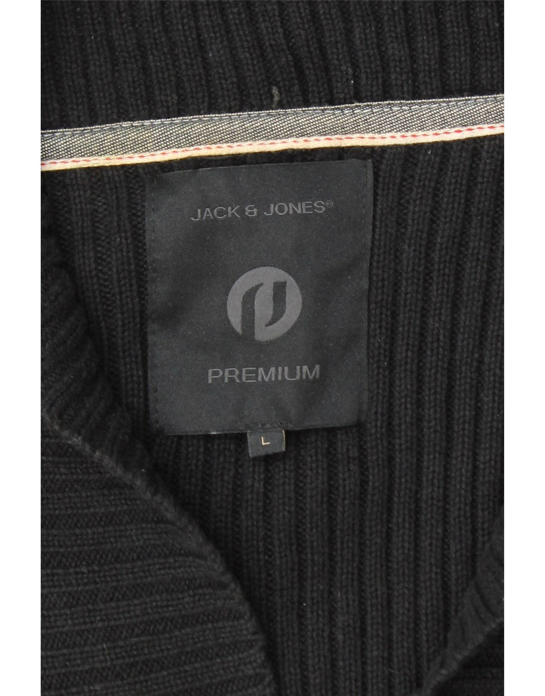 Мужской кардиган Jack & Jones, большой черный хлопковый свитер