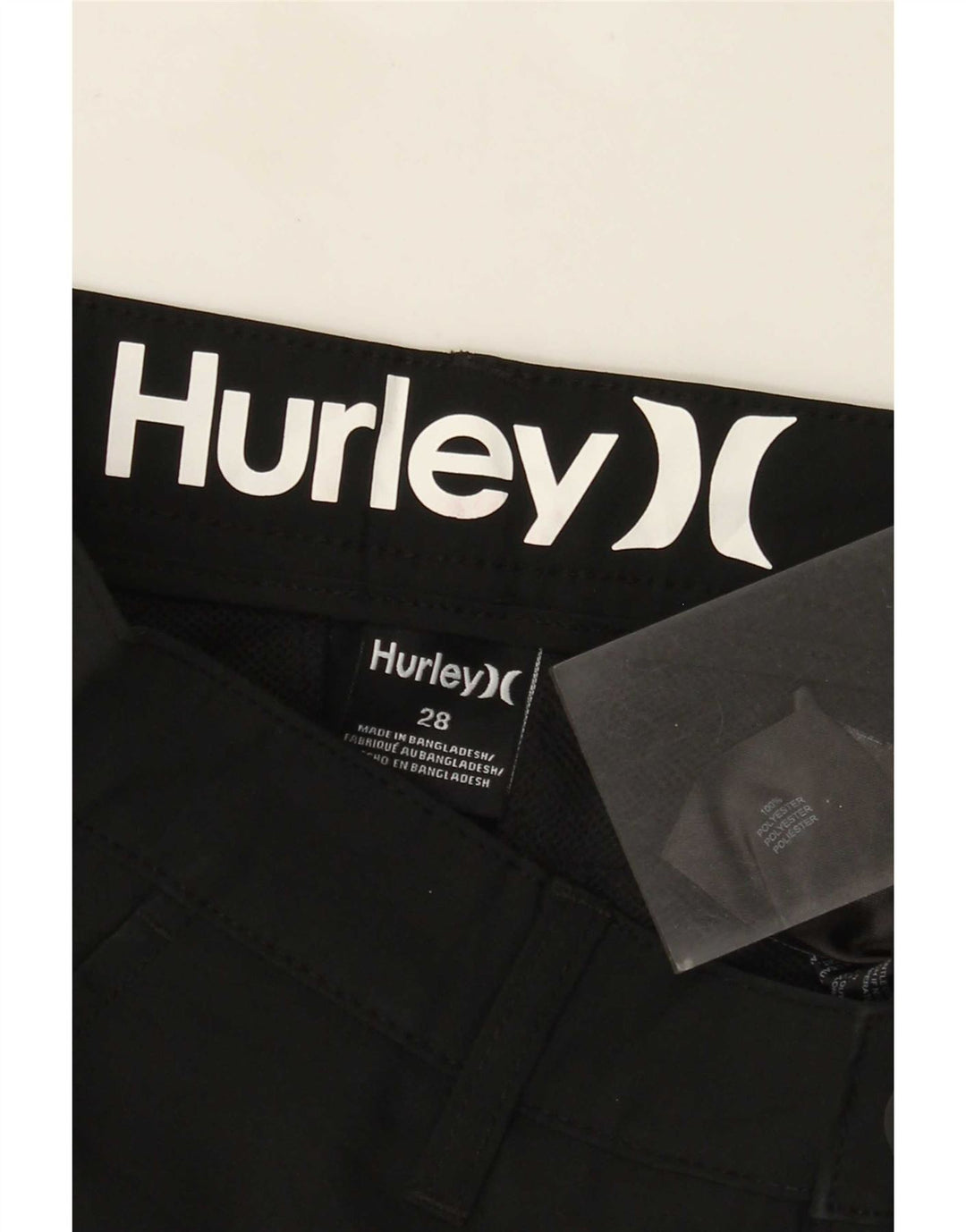 Мужские шорты чинос Hurley W28, маленькие черные из полиэстера