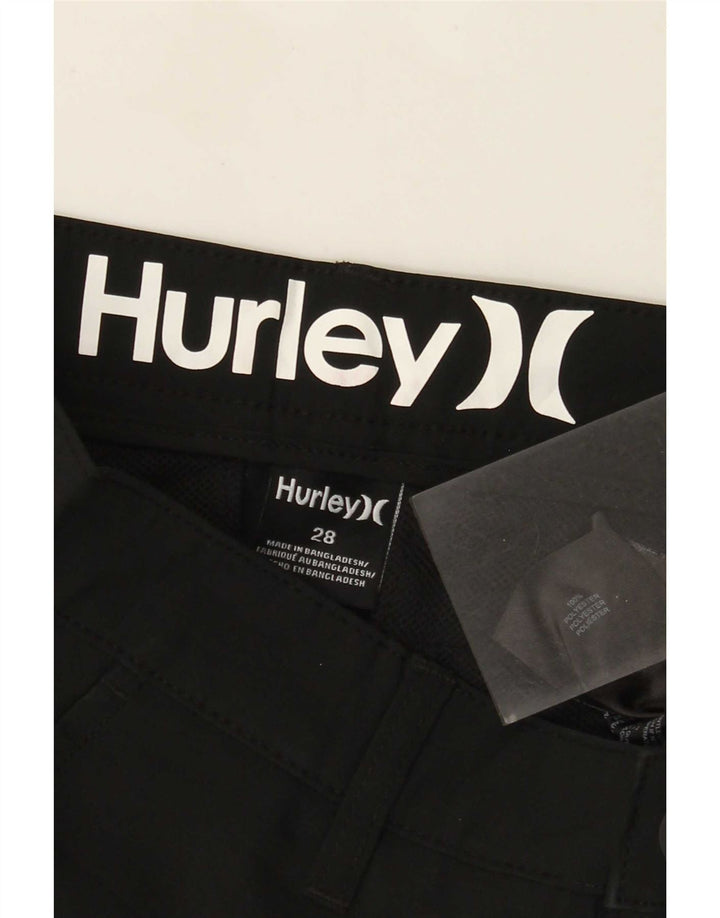 Мужские шорты чинос Hurley W28, маленькие черные из полиэстера