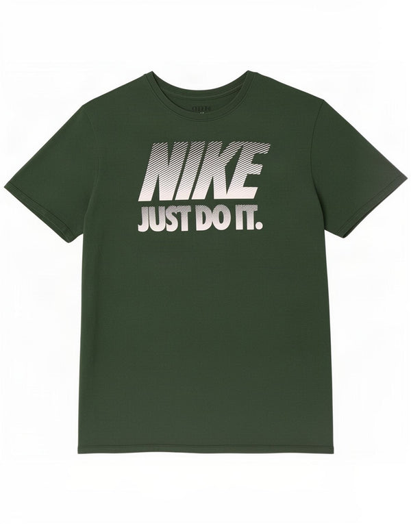 Nike Mens Athletic Cut Graphic T-Shirt Top Large Green
