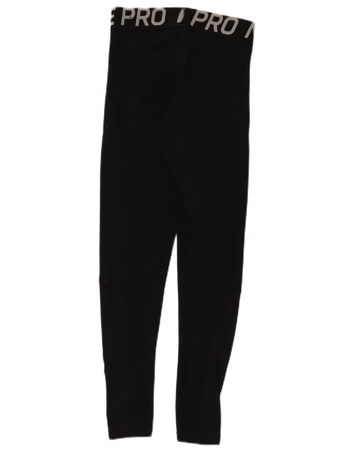 Женские леггинсы с рисунком Nike Dri Fit UK 14, средние, черные