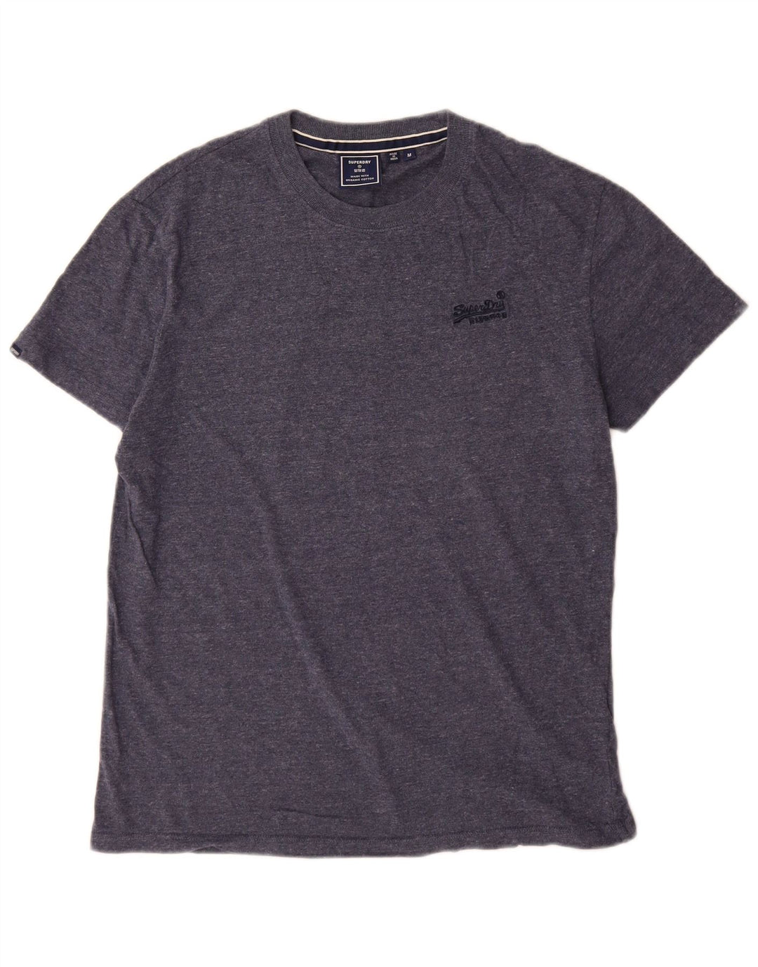 Мужская футболка Superdry Top среднего размера, темно-синяя, хлопок