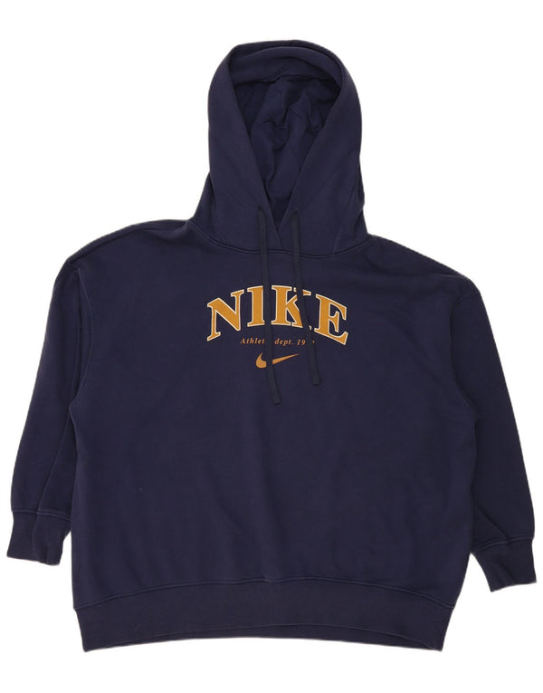 Мужской джемпер свободного покроя с капюшоном Nike XL, темно-синий, хлопок