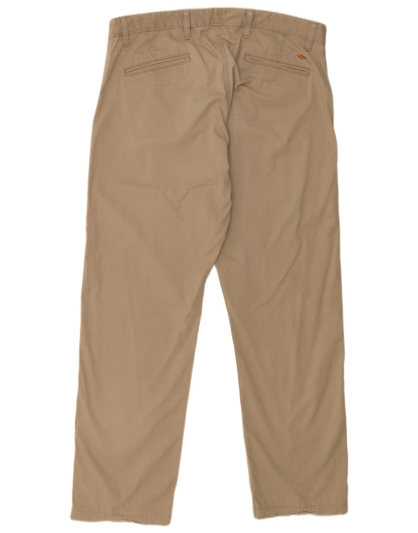 Dockers Mens Straight Chino Trousers W36 L30 Khaki Cotton